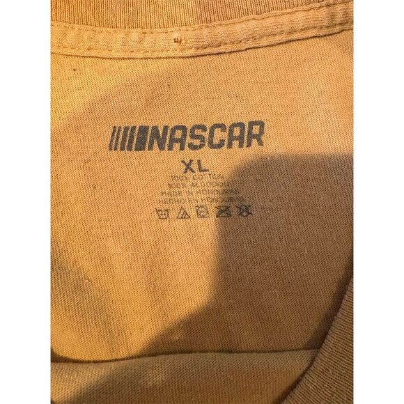 NASCAR Men's XL Gold Double Sided Graphic Print T-Shirt Racing Sports - Picture 6 of 7